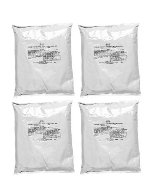  Superior Cappuccino Mix Fat Free French Vanilla 4 Bags (2 Lbs Ea)
