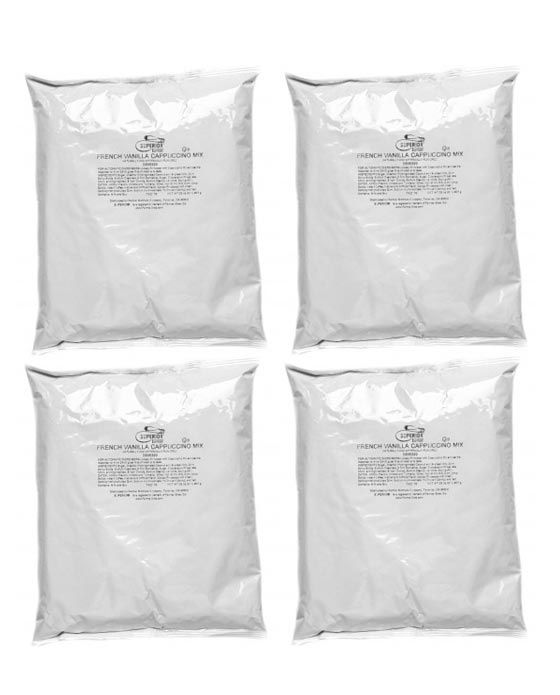  Superior Cappuccino Mix French Vanilla 4 Bags (2 Lbs Ea)