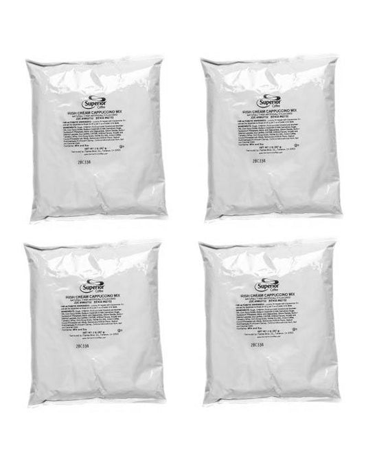  Superior Cappuccino Mix Irish Cream 4 Bags (2 Lbs Ea)