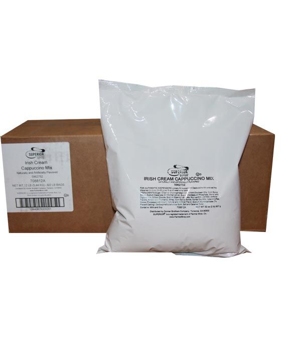  Superior Cappuccino Mix Irish Cream 6 Bags (2 Lbs Ea)