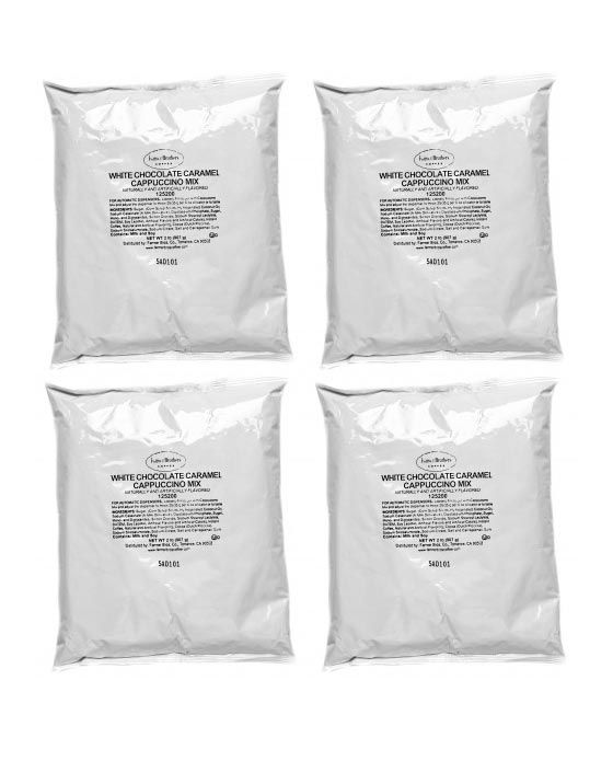  Superior Cappuccino Mix White Chocolate Caramel 4 Bags (2 Lbs Ea)