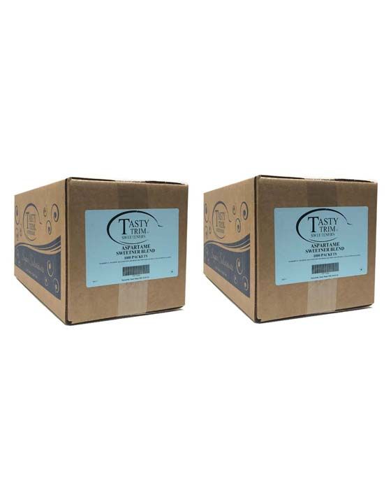  Tasty Trim Aspartame (Blue Sugar Substitute), 2 Boxes (1,000 Packets Ea.)