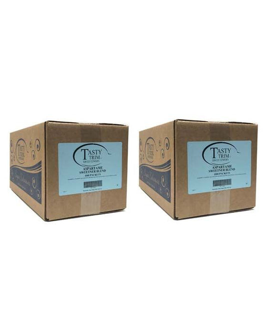  Tasty Trim Aspartame (Blue Sugar Substitute), 2 Boxes (1,000 Packets Ea.)