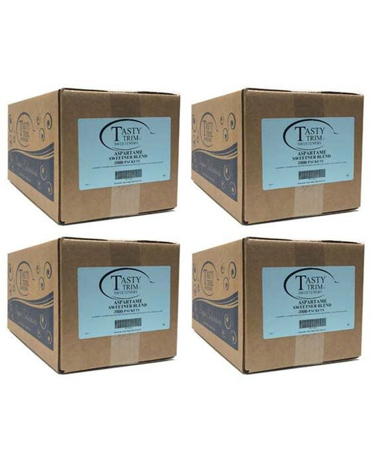  Tasty Trim Aspartame (Blue Sugar Substitute), 4 Boxes (2,000 Packets Ea.)
