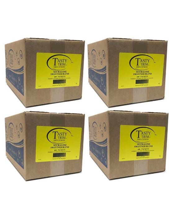  Tasty Trim Sucralose (Yellow Sugar Substitute), 4 Boxes (2,000 Packets Ea.)