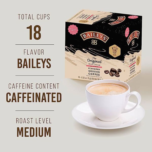 Baileys Bailey's, The Original Irish Cream Flavored Coffee, 18 Single Serve Cups