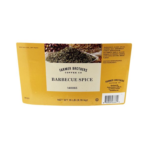  Farmer Brothers Barbecue Spice Rub, 18 Lb Tub