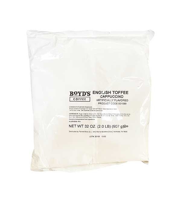 Superior Boyds Cappuccino English Toffee 1 Bag (2 Lbs)