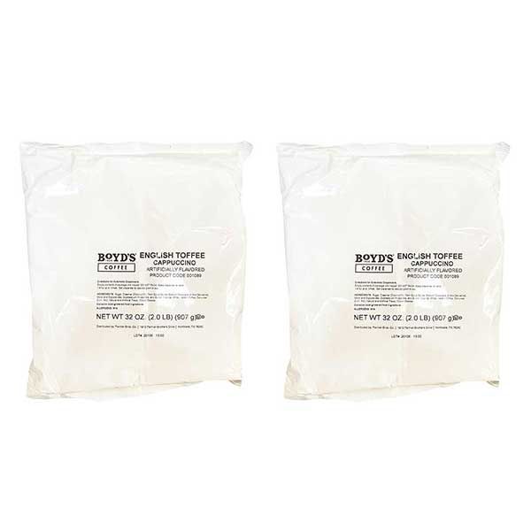Superior Boyds Cappuccino English Toffee 2 Bags (2 Lbs)