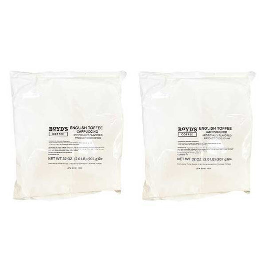 Superior Boyds Cappuccino English Toffee 2 Bags (2 Lbs)