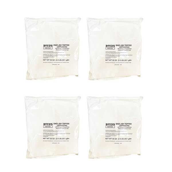  Boyds Cappuccino English Toffee 4 Bags (2 Lbs)