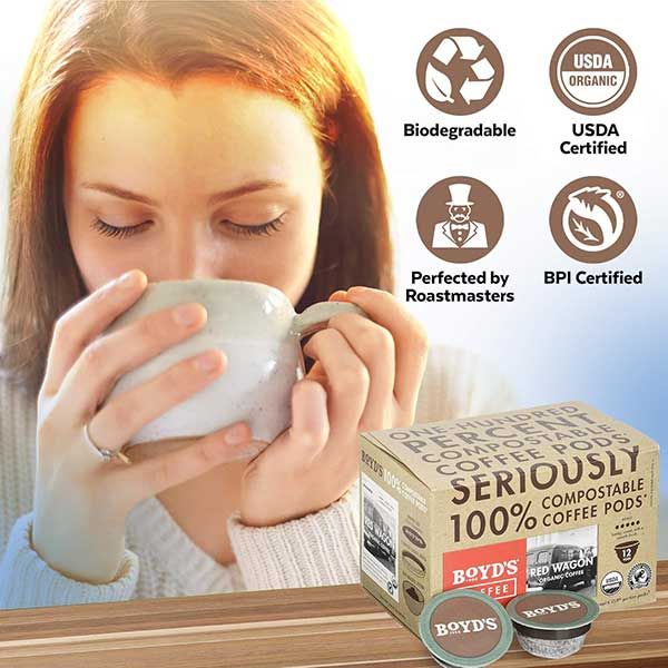 Boyd's Coffee Red Wagon Single Serve, 12 Count