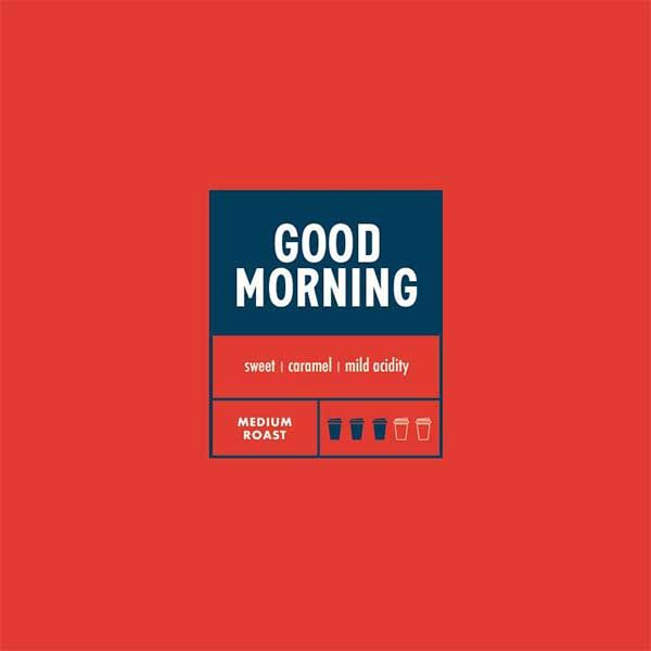  Boyd's Good Morning Ground Coffee, Medium Roast, 5 Pack – 2.5 Oz Portions
