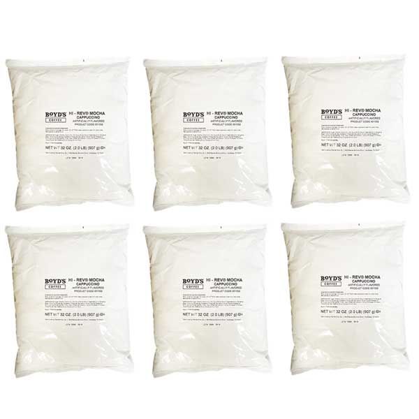 Superior Boyds Hi-Rev Mocha Cappuccino Mix 6 Bags (2 Lbs Ea)