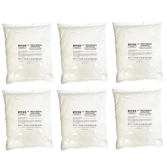 Superior Boyds Hi-Rev Mocha Cappuccino Mix 6 Bags (2 Lbs Ea)