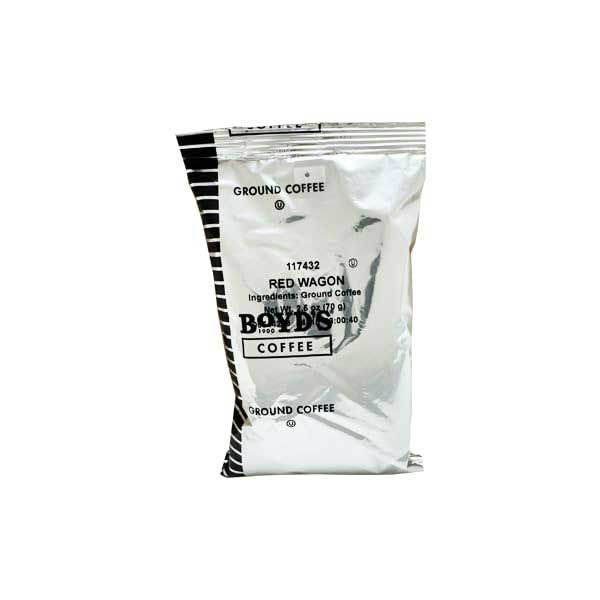  Boyd's Red Wagon Ground Coffee, 25/2.5oz Pre-Portioned Packets