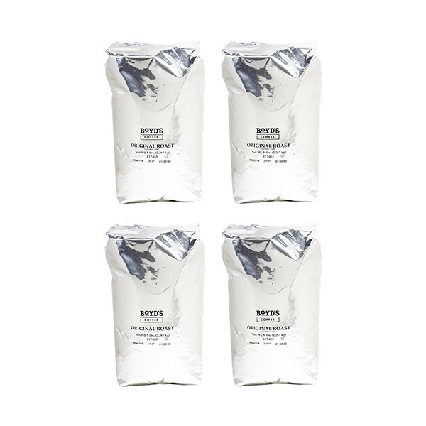  Boyd’s Original Roast Whole Bean Coffee, Medium Roast, 4/5lb Bags – Mellow & Balanced With A Hint Of Sweetness