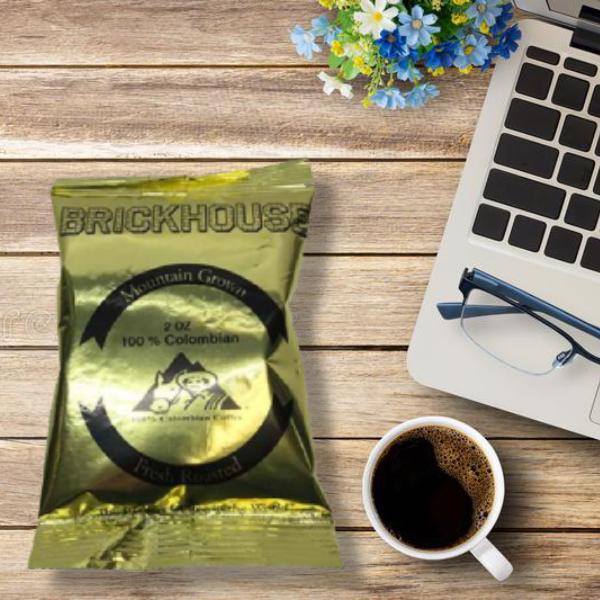  Brickhouse 100% Colombian Ground Coffee, 80/2 Oz Bags