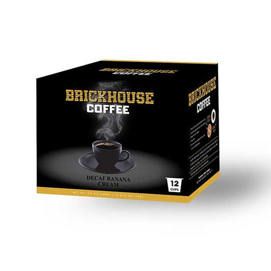  Brickhouse Single Serve Coffee, Decaf Banana Cream, 12 Count