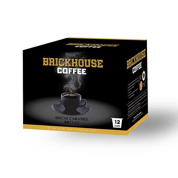 Brickhouse Single Serve Coffee, Decaf Caramel Brulee, 12 Count