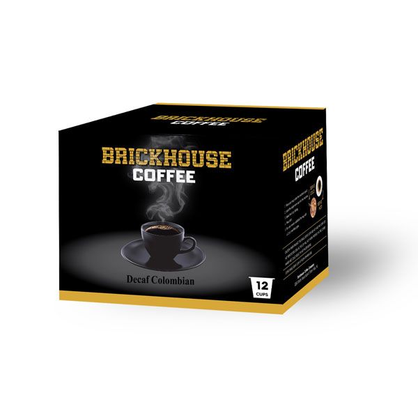  Brickhouse Single Serve Coffee, Decaf Colombian Blend, 12 Count