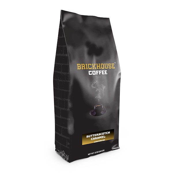  Brickhouse Ground Coffee, Butterscotch Caramel, 12oz Bag