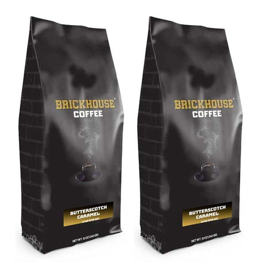  Brickhouse Ground Coffee, Butterscotch Caramel, 2/12 Oz Bags