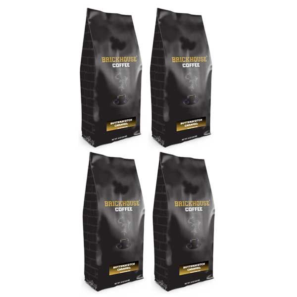  Brickhouse Ground Coffee, Butterscotch Caramel, 4/12 Oz Bags