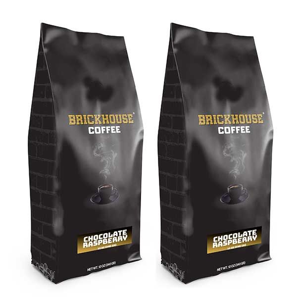  Brickhouse Ground Coffee, Chocolate Raspberry, 2/12 Oz Bags