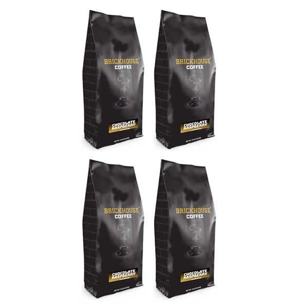  Brickhouse Ground Coffee, Chocolate Raspberry, 4/12 Oz Bags