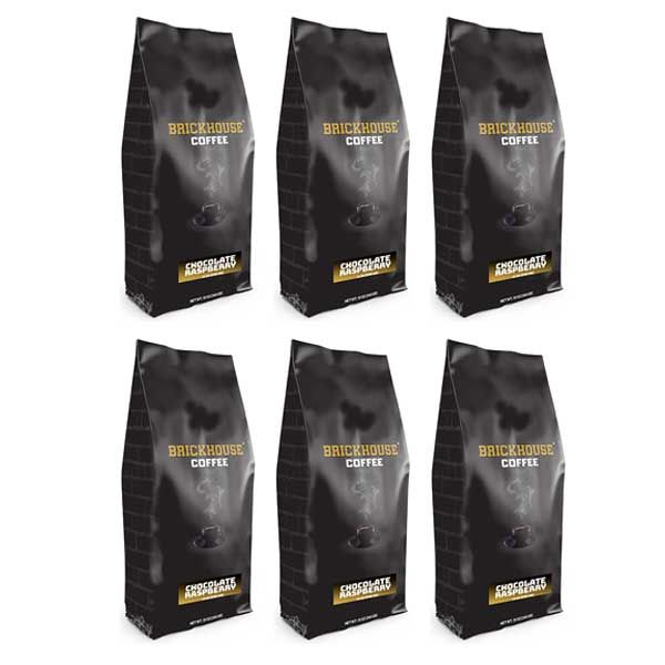  Brickhouse Ground Coffee, Chocolate Raspberry, 6/12 Oz Bags