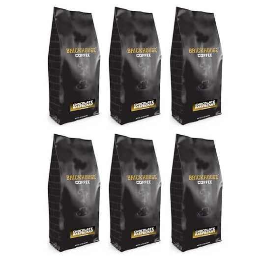  Brickhouse Ground Coffee, Chocolate Raspberry, 6/12 Oz Bags