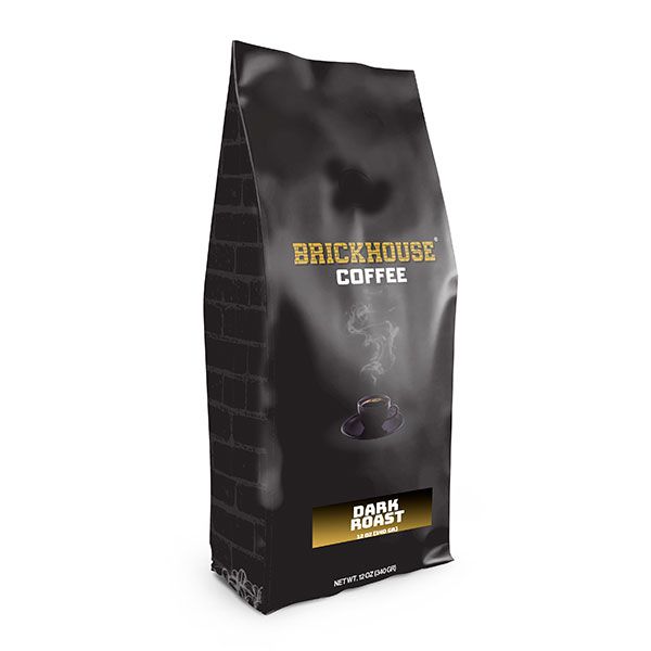  Brickhouse Ground Coffee, Dark Roast, 4/12 Oz Bags