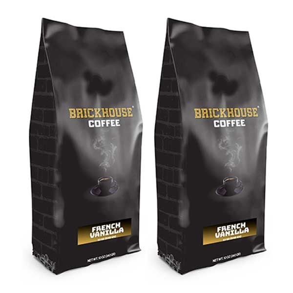  Brickhouse Ground Coffee, French Vanilla,2/12 Oz Bags