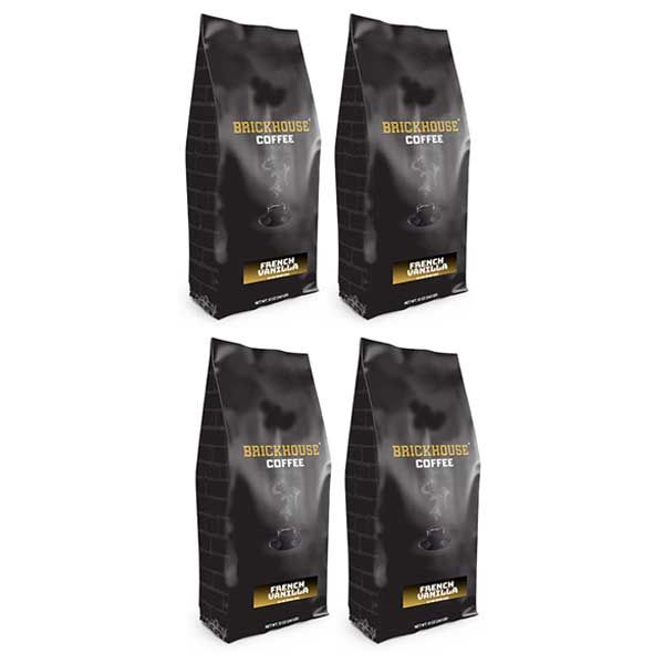  Brickhouse Ground Coffee, French Vanilla,4/12 Oz Bags