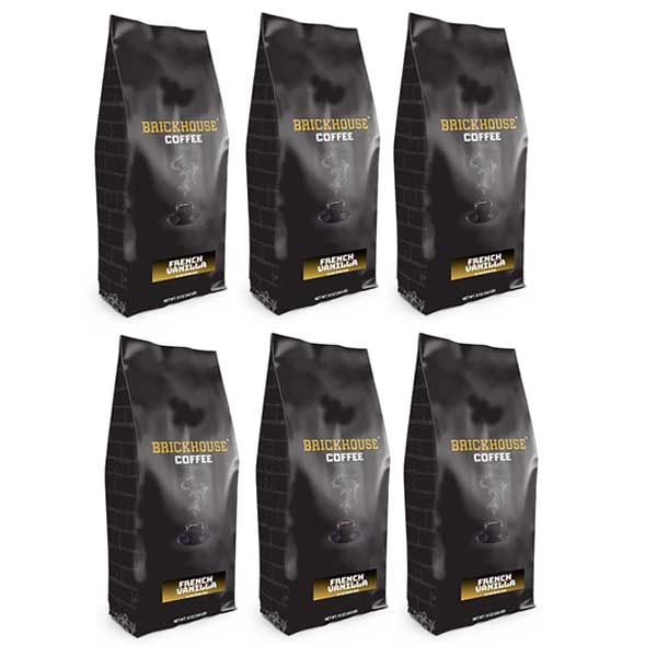  Brickhouse Ground Coffee, French Vanilla,6/12 Oz Bags