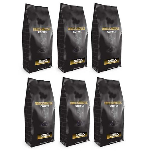  Brickhouse Ground Coffee, French Vanilla,6/12 Oz Bags