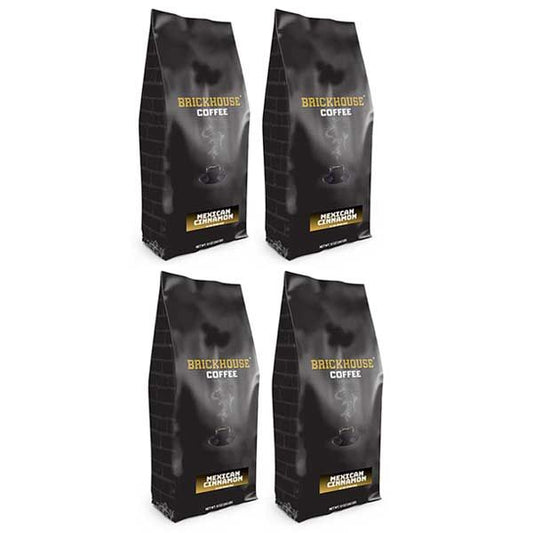  Brickhouse Ground Coffee, Mexican Cinnamon, 4/12oz Bags