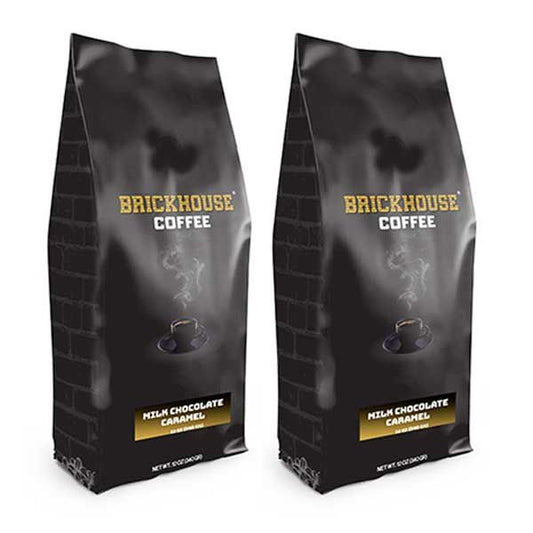  Brickhouse Ground Coffee, Milk Chocolate Caramel, 2/12 Oz Bags