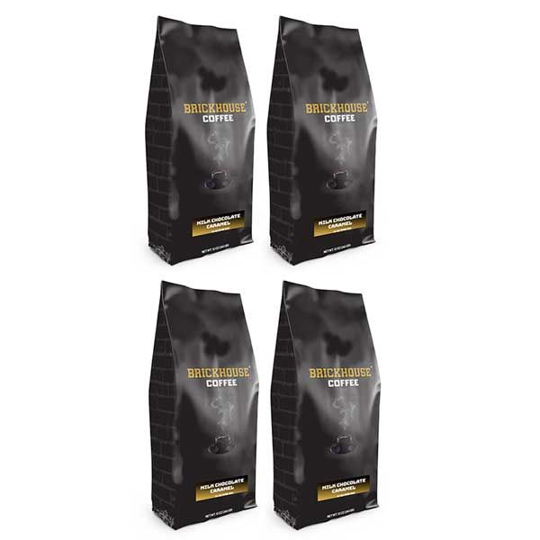  Brickhouse Ground Coffee, Milk Chocolate Caramel, 4/12 Oz Bags