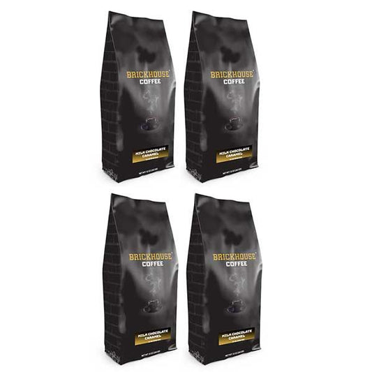  Brickhouse Ground Coffee, Milk Chocolate Caramel, 4/12 Oz Bags