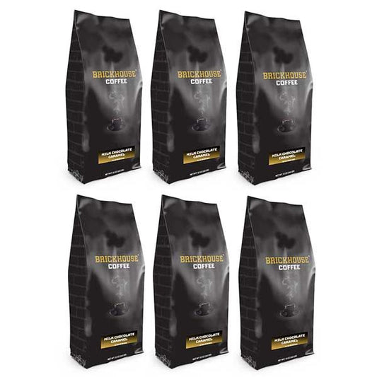  Brickhouse Ground Coffee, Milk Chocolate Caramel, 6/12 Oz Bags