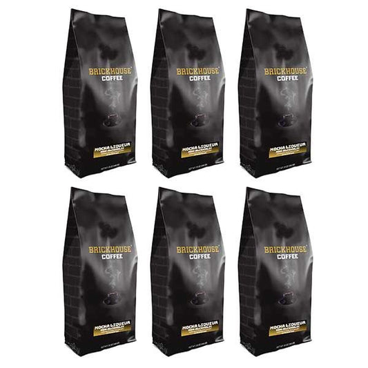  Brickhouse Ground Coffee, Mocha Liqueur (Non-Alcoholic), 6 - 12oz Bags