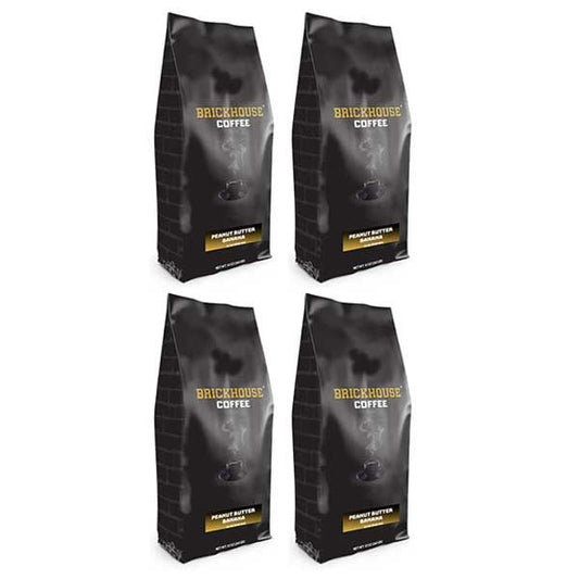  Brickhouse Ground Coffee, Peanut Butter Banana, 4/12 Oz Bags