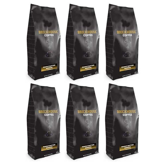  Brickhouse Ground Coffee, Peanut Butter Banana, 6/12 Oz Bags