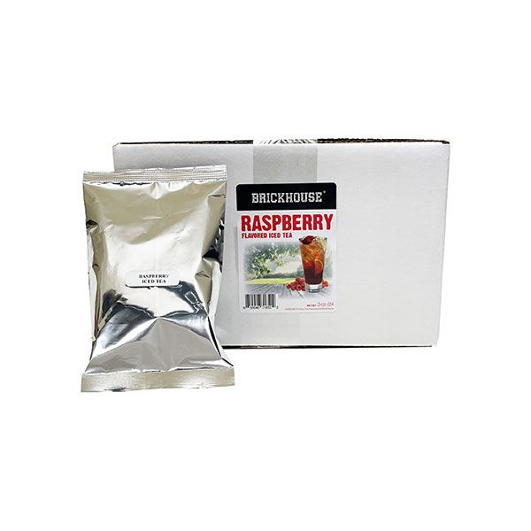  Brickhouse Raspberry Flavored Iced Tea, 24/3 Oz Packets, Loose Leaf With Filters