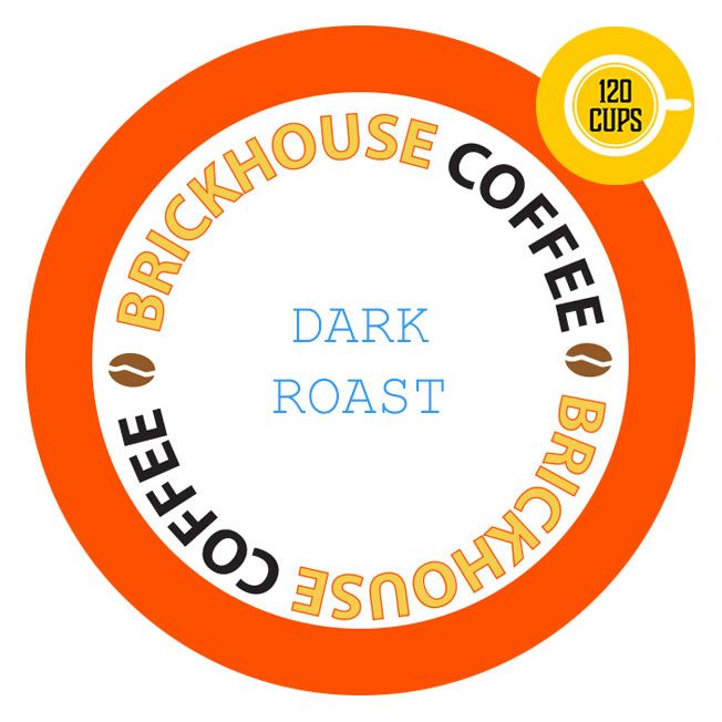  Brickhouse Single Serve Coffee, Dark Roast, 120 Count