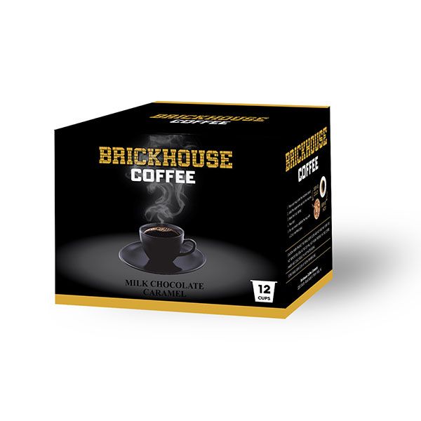  Brickhouse Single Serve Coffee, Milk Chocolate Caramel, 12 Count