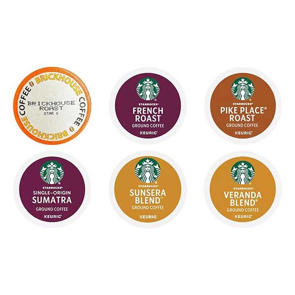  Brickhouse Single Serve Coffee Pod Variety Pack, 36 Count – Includes Brickhouse Roast, French Roast, Pike Place®, Sumatra, Veranda®, And House Blend – Compatible With Keurig Brewers