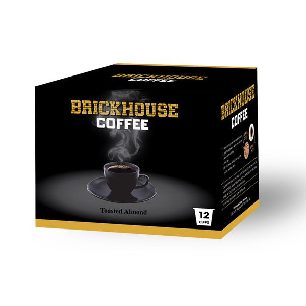  Brickhouse Single Serve Coffee, Toasted Almond, 12 Count